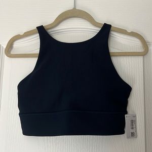 NWT Lululemon Energy Bra High Neck Long Line Navy Size 8